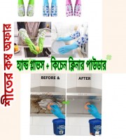 Hand gloves + Kitchen Cleaner